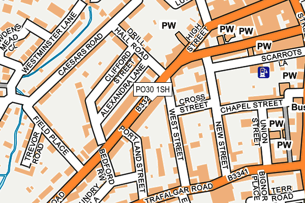 PO30 1SH map - OS OpenMap – Local (Ordnance Survey)