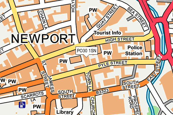 PO30 1SN map - OS OpenMap – Local (Ordnance Survey)