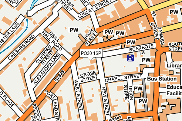 PO30 1SP map - OS OpenMap – Local (Ordnance Survey)