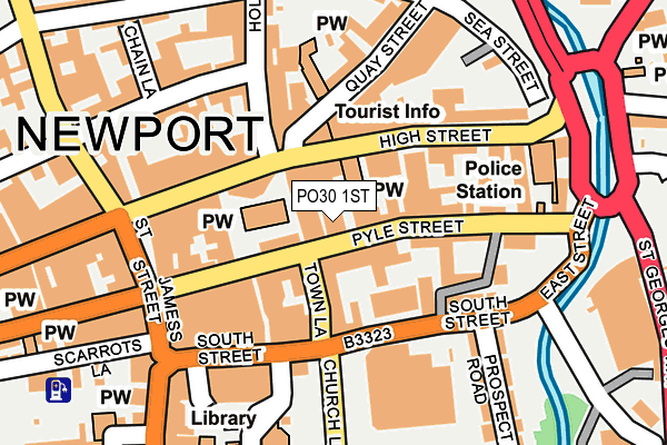 PO30 1ST map - OS OpenMap – Local (Ordnance Survey)