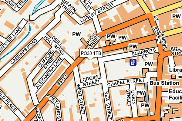 PO30 1TB map - OS OpenMap – Local (Ordnance Survey)