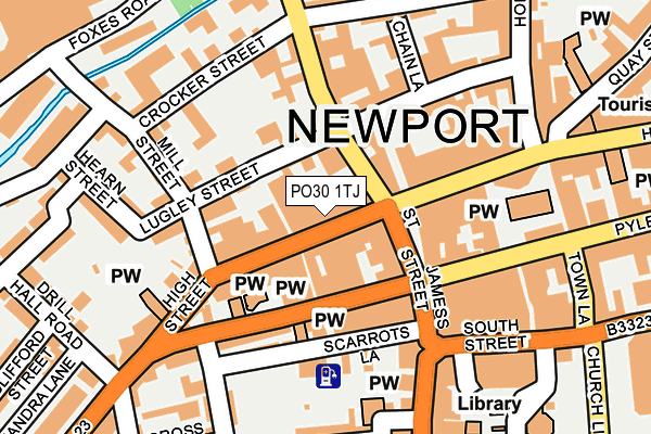 PO30 1TJ map - OS OpenMap – Local (Ordnance Survey)