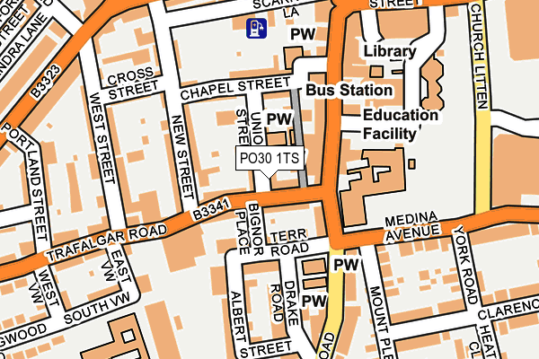 PO30 1TS map - OS OpenMap – Local (Ordnance Survey)