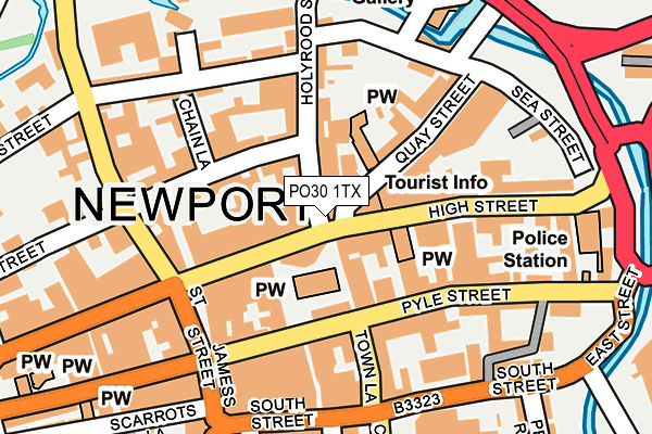 PO30 1TX map - OS OpenMap – Local (Ordnance Survey)