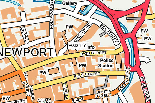 PO30 1TY map - OS OpenMap – Local (Ordnance Survey)