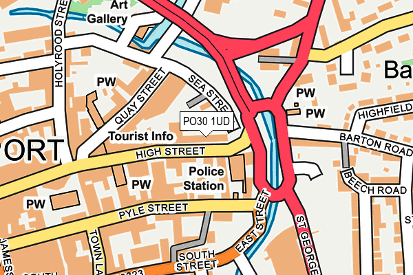 PO30 1UD map - OS OpenMap – Local (Ordnance Survey)