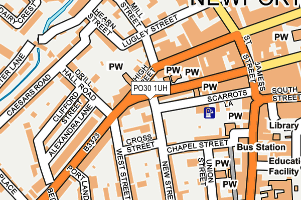 PO30 1UH map - OS OpenMap – Local (Ordnance Survey)