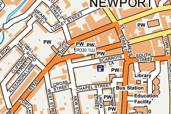 PO30 1UJ map - OS OpenMap – Local (Ordnance Survey)