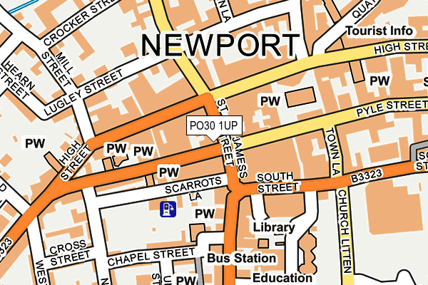 PO30 1UP map - OS OpenMap – Local (Ordnance Survey)