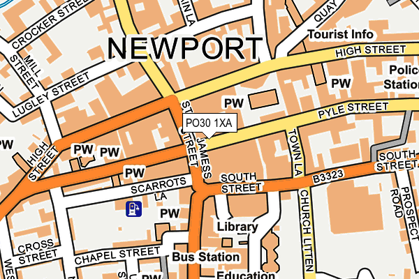 PO30 1XA map - OS OpenMap – Local (Ordnance Survey)