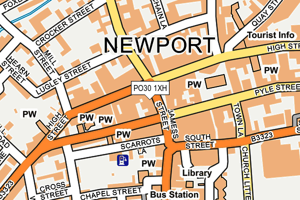 PO30 1XH map - OS OpenMap – Local (Ordnance Survey)