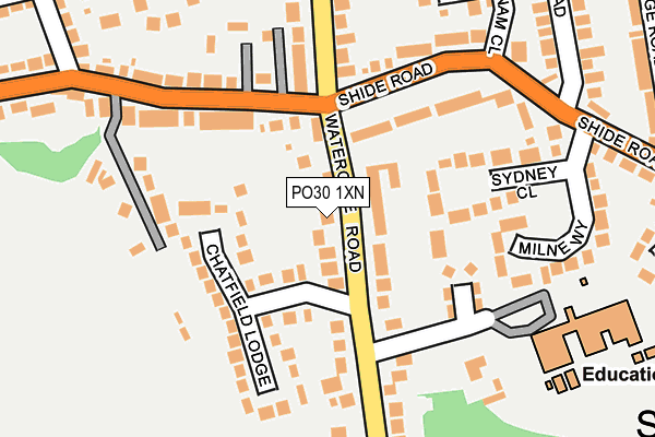 PO30 1XN map - OS OpenMap – Local (Ordnance Survey)