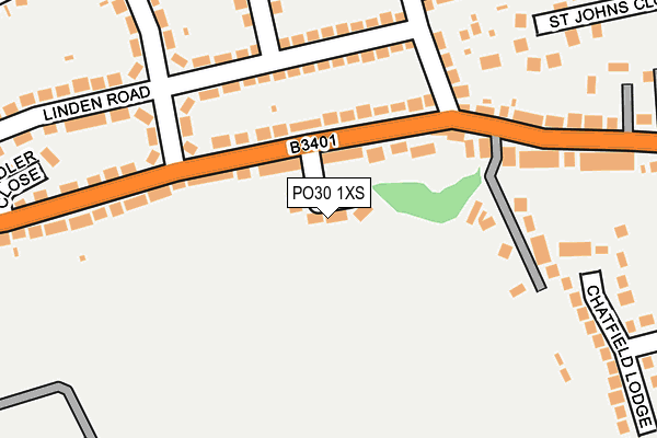 PO30 1XS map - OS OpenMap – Local (Ordnance Survey)