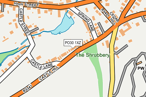 PO30 1XZ map - OS OpenMap – Local (Ordnance Survey)