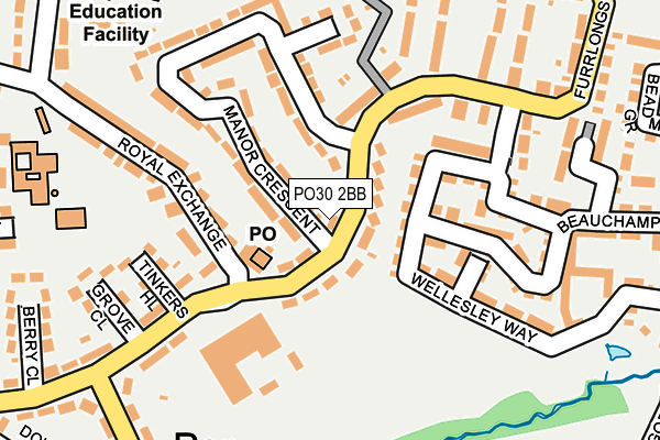 PO30 2BB map - OS OpenMap – Local (Ordnance Survey)
