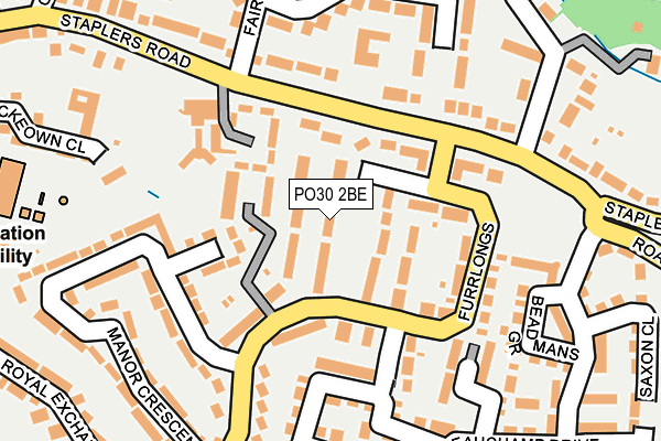 PO30 2BE map - OS OpenMap – Local (Ordnance Survey)