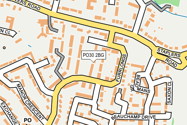 PO30 2BG map - OS OpenMap – Local (Ordnance Survey)