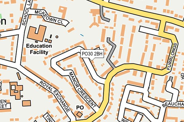 PO30 2BH map - OS OpenMap – Local (Ordnance Survey)