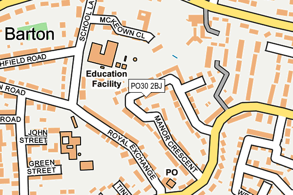 PO30 2BJ map - OS OpenMap – Local (Ordnance Survey)