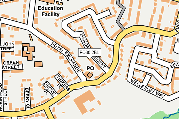 PO30 2BL map - OS OpenMap – Local (Ordnance Survey)