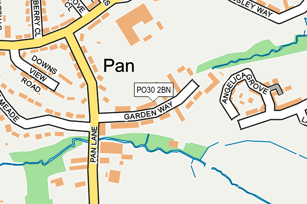 PO30 2BN map - OS OpenMap – Local (Ordnance Survey)