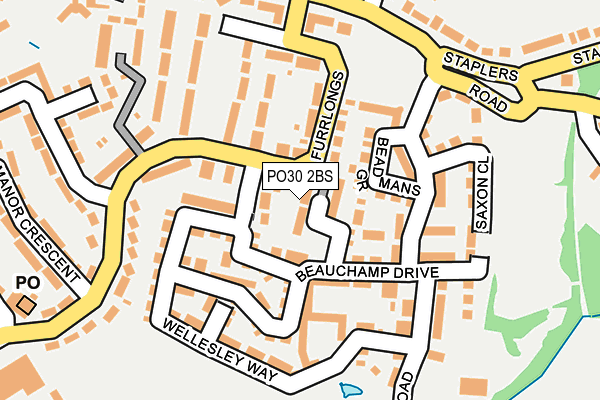 PO30 2BS map - OS OpenMap – Local (Ordnance Survey)