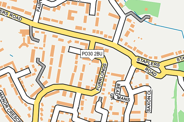 PO30 2BU map - OS OpenMap – Local (Ordnance Survey)