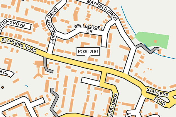 PO30 2DG map - OS OpenMap – Local (Ordnance Survey)