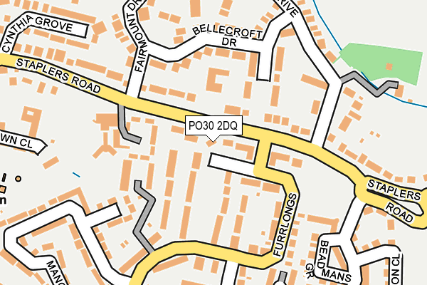 PO30 2DQ map - OS OpenMap – Local (Ordnance Survey)