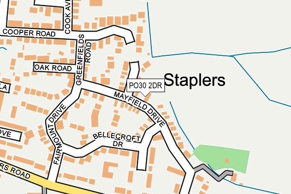 PO30 2DR map - OS OpenMap – Local (Ordnance Survey)