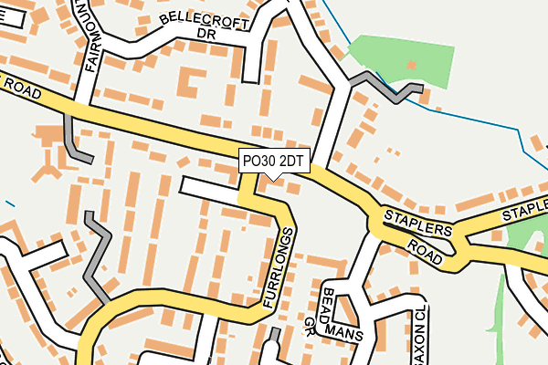 PO30 2DT map - OS OpenMap – Local (Ordnance Survey)