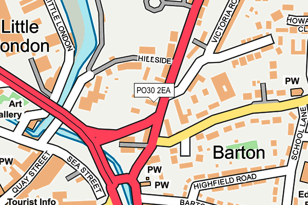 PO30 2EA map - OS OpenMap – Local (Ordnance Survey)