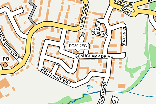 PO30 2FG map - OS OpenMap – Local (Ordnance Survey)