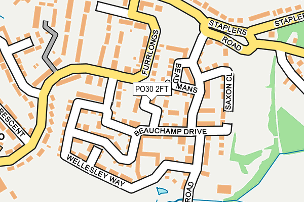 PO30 2FT map - OS OpenMap – Local (Ordnance Survey)