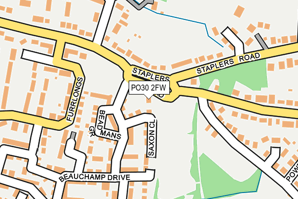 PO30 2FW map - OS OpenMap – Local (Ordnance Survey)