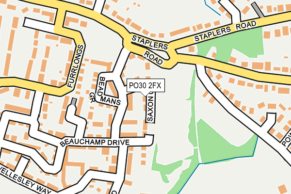 PO30 2FX map - OS OpenMap – Local (Ordnance Survey)