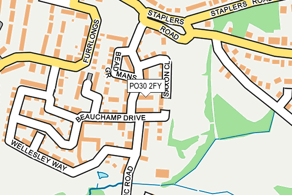 PO30 2FY map - OS OpenMap – Local (Ordnance Survey)