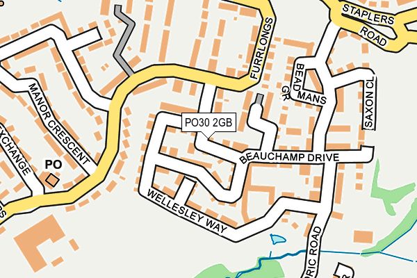 PO30 2GB map - OS OpenMap – Local (Ordnance Survey)