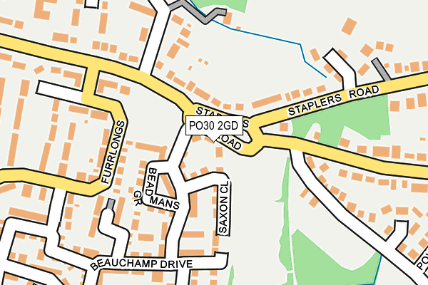 PO30 2GD map - OS OpenMap – Local (Ordnance Survey)