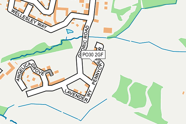 PO30 2GF map - OS OpenMap – Local (Ordnance Survey)