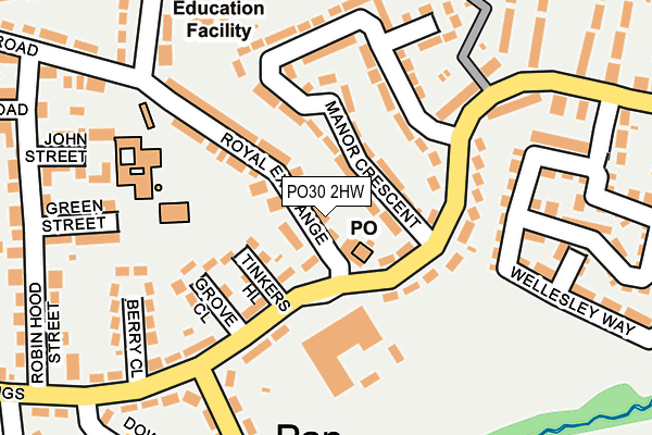 PO30 2HW map - OS OpenMap – Local (Ordnance Survey)
