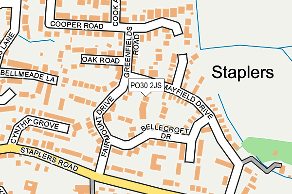 PO30 2JS map - OS OpenMap – Local (Ordnance Survey)