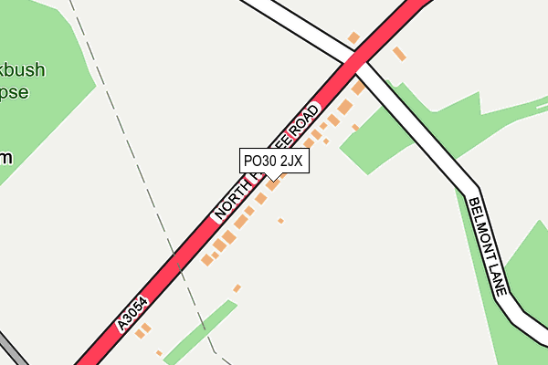 PO30 2JX map - OS OpenMap – Local (Ordnance Survey)