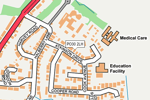 PO30 2LH map - OS OpenMap – Local (Ordnance Survey)