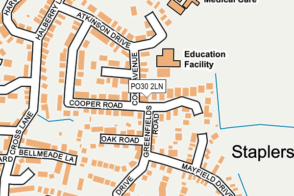 PO30 2LN map - OS OpenMap – Local (Ordnance Survey)