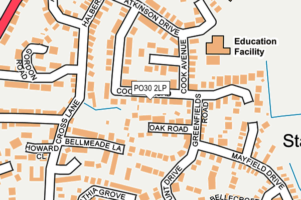 PO30 2LP map - OS OpenMap – Local (Ordnance Survey)