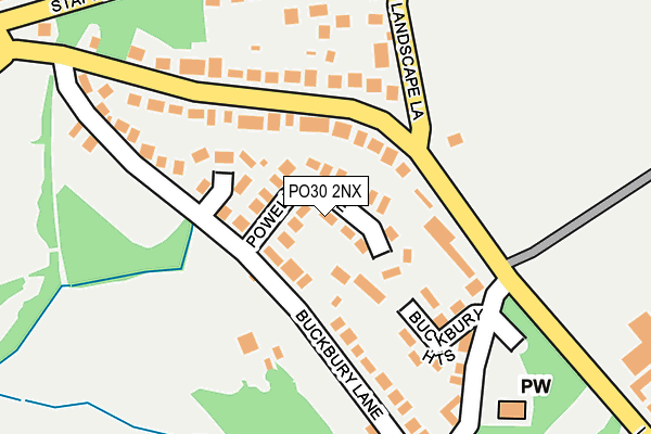 PO30 2NX map - OS OpenMap – Local (Ordnance Survey)