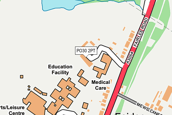 PO30 2PT map - OS OpenMap – Local (Ordnance Survey)