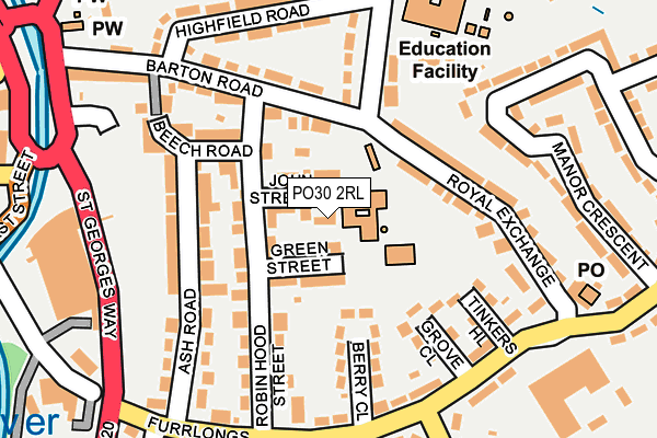 PO30 2RL map - OS OpenMap – Local (Ordnance Survey)