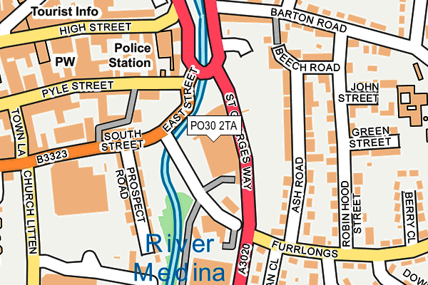 PO30 2TA map - OS OpenMap – Local (Ordnance Survey)